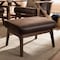 Baxton Studio Bianca Walnut Wood Dark Brown Distressed Faux Leather Effect Ottoman 140-7547 - alternate 6